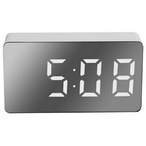 Jeffergarden LED miroir réveil numérique réveil multifonctionnel Mini réveil électronique pour chambre salon bureau (1/5)