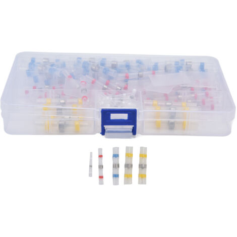 120 pièces Connecteurs bout à bout thermorétractables Bornes à sertir Kit d'épissure électrique à joint de soudure étanche,DUBUNS