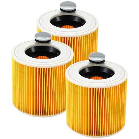 Filtre à Cartouche, 3x Filtre Aspirateur Pour Karcher, Aspirateur Pour Kärcher WD3 Premium, WD2, Filtre WD3, MV3, MV2 SE4001 SE4002, Filtre De Rechange Pour Aspirateur Kärcher 6.414-552.0/64145520