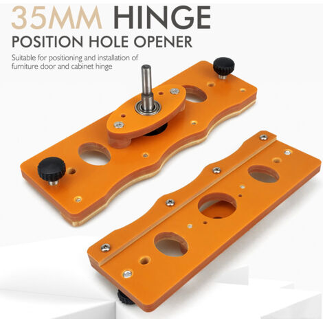 Gabarit de Perçage Précis Charnières 35mm - pour Portes de Cuisine & Dressing - Installation Facile (1/5)