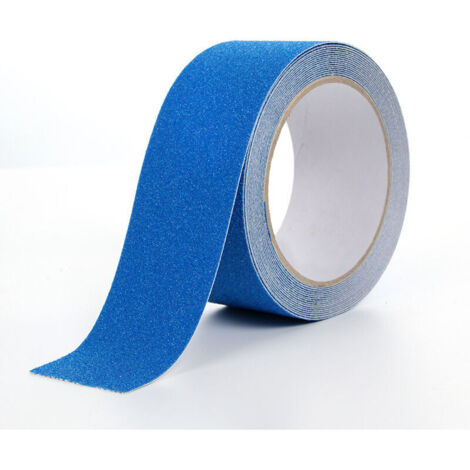 Ruban antidérapant en PVC bleu 5m x 5cm pour escaliers, marches, sols, décoration de sécurité (1/5)