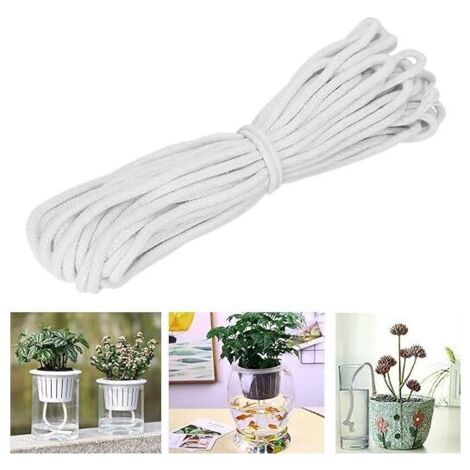 Système d'irrigation Automatique pour Plantes, 20M Corde de Mèche Forte Absorption d'eau Mèche À Arrosage Automatique pour Jardins, Paniers, Pots, Plantes (1/5)