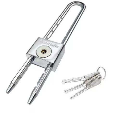200mm Cadenas à Anse Longue avec Cadenas en Acier Laminé Imperméable à l'eau pour Porte, Armoire, Longue Poutre (1/5)
