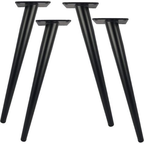 FOREHILL Lot de 4 pieds de table en métal de 20cm de longueur pour meubles modernes, commode, armoire, bureau, chaise ottoman, pieds de support de meubles de rechange, capacité de 800 kg (1/5)