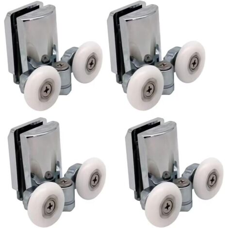 DPZO Lot de 4 roulettes de porte de douche de 23 mm Rouleau pour Coulissante Porte Douche -DPZO (1/5)