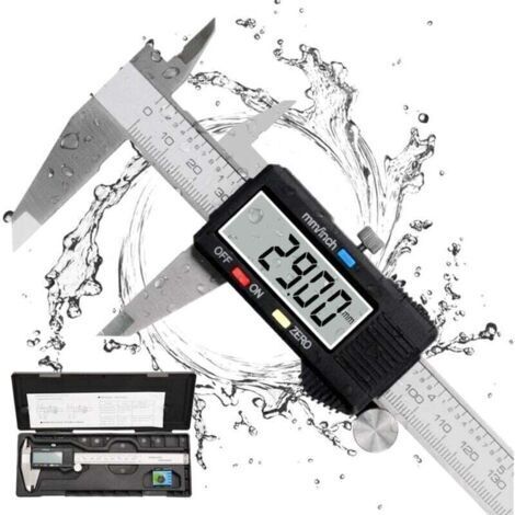 BARKBUSTERS Pied a Coulisse, Pied Coulisse Digital 150mm Acier Inoxydable Grand cran LCD Prcision Rglable 0.01mm, mm/inch conversion, Rsiste aux Eclaboussures, Mesure de l\\'industrie domestique (1/4)