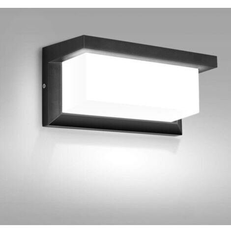 BARKBUSTERS Applique Murale Exterieure, 18W LED Applique Exterieure IP65 Etanche, Decoration Exterieur Applique pour Cour, Jardin, Terrasse, Proche, Mur, Pathway, Patio, Villa, Couloir(Blanc Froid)