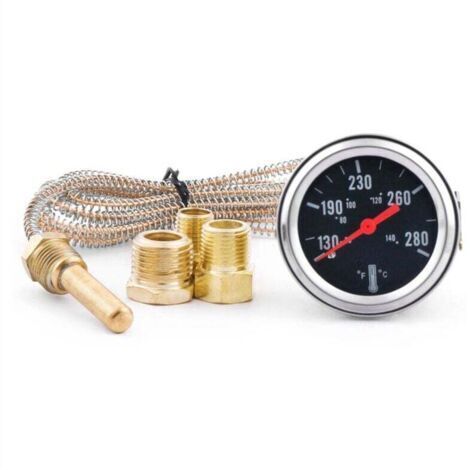 BARKBUSTERS Jauge de Température d'Eau Mécanique 52 mm 12V 50-140℃ 130-280℉ avec Capteur (1/4)