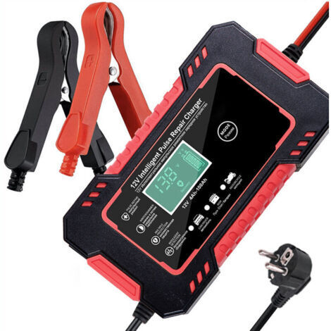BARKBUSTERS Chargeur de batterie 12V 6A,chargeur intelligent doté de multiples fonctions de protection, de maintenance et de réparation automatiques,adapté aux voitures,AGM,Gel et SLA (2-100 AH) (1/4)