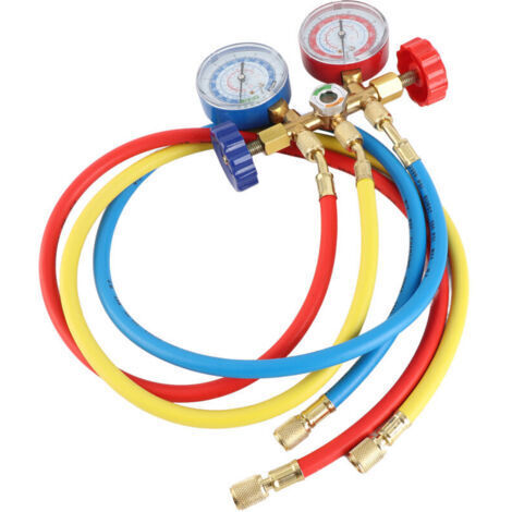 BARKBUSTERS  Ensemble de manomètre pour collecteur de fluide frigorigène avec tuyau et crochet pour R12 R22 R404A R134A