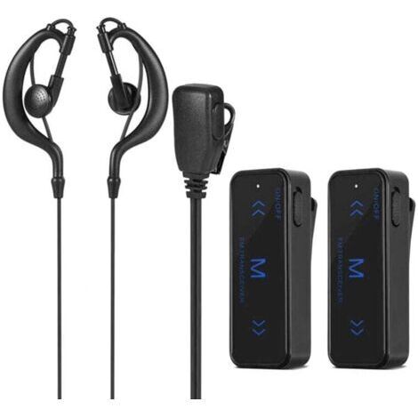 BARKBUSTERS Deux Talkies Walkies Mini 400 470 MHz Radio Bidirectionnelle 3W Avec Casque Anti Bruit USB (1/4)