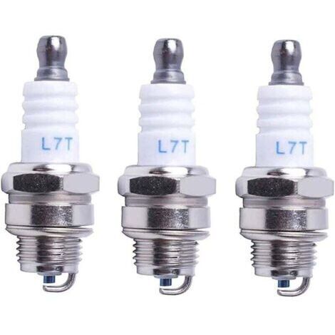 BARKBUSTERS Bougie d\\'allumage L7T Tronçonneuse Tondeuse à gazon Petit Moteur Accessoire Pièces Compatible avec Hus-qvarna Rep NGK BPMR7A 4626 Equivalence RCJ6Y Champion Bosch WSR6F,Pack de 3