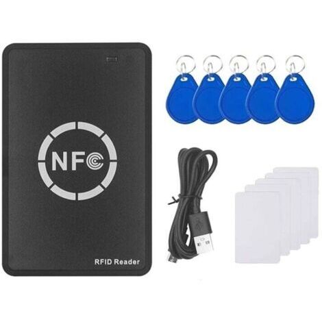 BARKBUSTERS  Lecteur Enregistreur RFID NFC avec Carte 5XUID et Duplicateur Porte-Clés pour Copie Badge Clé IC