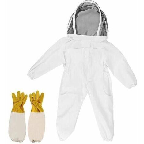 BARKBUSTERSVêtements D'apiculture avec des Gants combinaison apicole enfant - Coton à Manches Longues, Protection De l'enfant, Fournitures D'apiculture