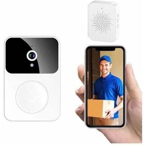 BARKBUSTERSCarillon et sonnette Sonnette Sans Fil Connectée Avec Caméra De Surveillance, Wifi Smart Camera, Enregistrement Vidéo, Sonnette Porte (Type-C), Plusieurs Sonnerie Rechargeable, Connexion S (1/5)