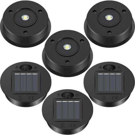 BARKBUSTERSPaquet de 6 pièces de remplacement de lumière solaire, pièces de lanterne solaire, panneau solaire LED, lumière d'ombre pour suspension extérieure (1/5)