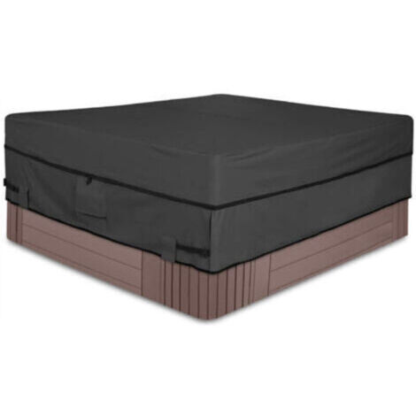 BARKBUSTERSBain à Remous Housse de Protection Coupe Vent,Couverture Spa Exterieur Imperméables,Bache Bain à Remous avec des aérations et des boucles (193 x193 x 51 cm) (1/4)