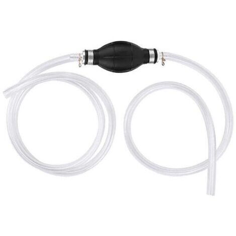 BARKBUSTERSPompe Transfert l'eau Manuelle Siphon Transfert Carburant Voiture pour solvant d'essence d'aqueduc Liquide Diesel, gaz avec Le Tuyau Total de 2M