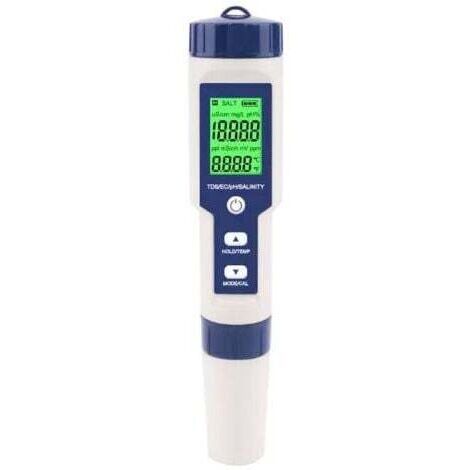 BARKBUSTERS Testeur de salinité de piscine, testeur numérique de salinité de l'eau de mer 5 en 1, Kit de Test étanche Ip67