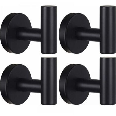 BARKBUSTERS Porte-serviettes mural poinçon porte-manteau salle de bain patère noir mat acier inoxydable SUS 304 porte-serviettes robuste porte-manteau peignoir a (1/4)