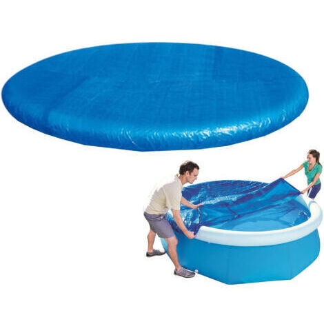 BARKBUSTERS Couverture De Spa,Bâche De Piscine Ronde,Bâche Pliable Imperméable Anti-Poussière avec Cordon pour Spa, Hiver, Extérieur, Jardin et Bord de Piscine