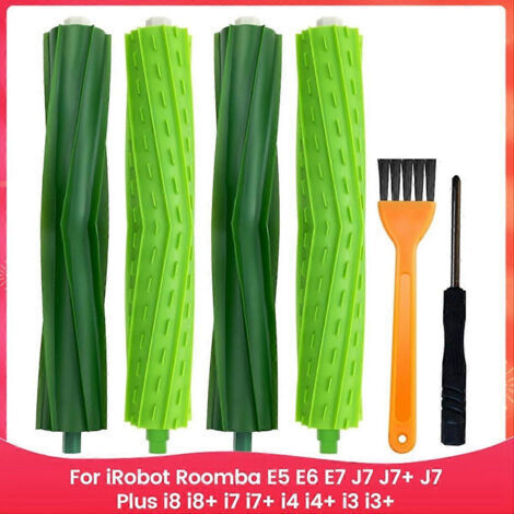 BARKBUSTERS Pièces de rechange pour brosses à rouleau en caoutchouc pour iRobot Roomba E5 E6 E7 J7 J7+ J7 Plus I8 I8+ I7 I7+ I4 I4+