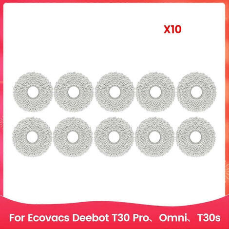 BARKBUSTERS Lingettes de nettoyage pour aspirateurs robots Ecovacs Deebot T30 Pro, Omni, T30s et Ecovacs Combo X2