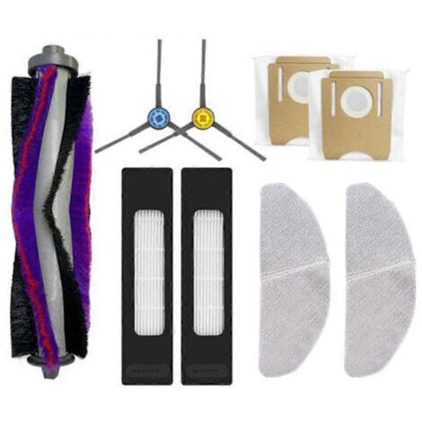 BARKBUSTERS pièces de rechange pour aspirateur robot Clien T24 / Midea S8+ / S8 : brosse principale, filtre HEPA et sac à poussière.