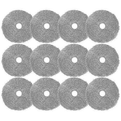 BARKBUSTERS Lot de 12 lingettes de rechange pour aspirateurs robots Lydsto W2 - Accessoires de remplacement pour lingettes rondes