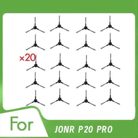 BARKBUSTERS Lot de 20 brosses latérales de rechange pour aspirateur robot autovideur Jonr P20 Pro