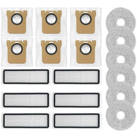 BARKBUSTERS Lot de 18 pièces pour aspirateur Xiaomi Mijia 5 PRO / OV21CN : filtre HEPA, chiffon de nettoyage et sac à poussière.