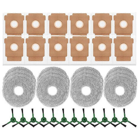 BARKBUSTERS Pièces détachées pour aspirateur iRobot Roomba Plus 405 Combo / 505 Combo : brosse latérale, lingette, sacs à poussière et accessoires