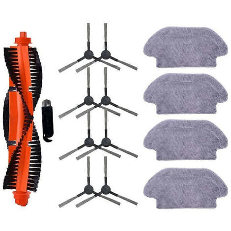BARKBUSTERS Pièces détachées et accessoires pour aspirateur robot GENIO LASER L800 : brosse principale, brosse latérale, serpillière HEPA.