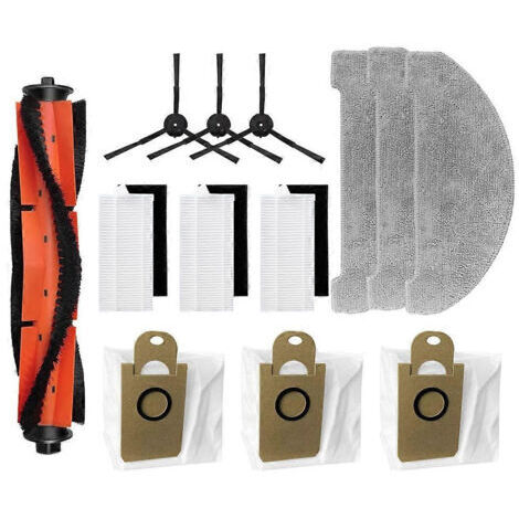BARKBUSTERS Accessoires pour aspirateur robot Imou RV1 Pro et Imou RV1 Pro Max : brosse principale, filtre HEPA, chiffon, sac à poussière, pièces de rechange A