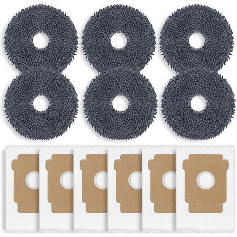 BARKBUSTERS Lot de 12 pièces de rechange : sacs à poussière et lingettes de nettoyage pour aspirateur robot iRobot Roomba Plus 405 Combo/505 Combo.