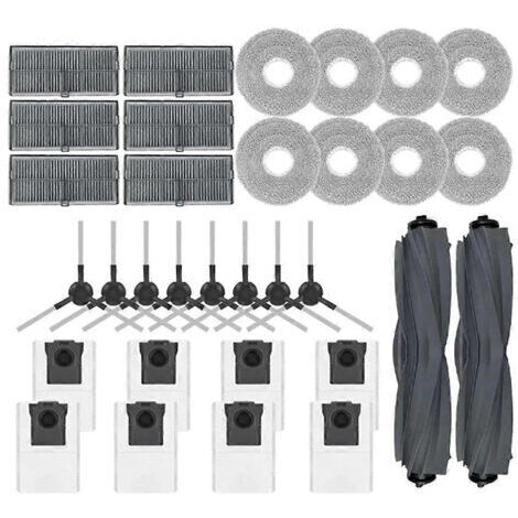 BARKBUSTERS Pièces de rechange pour aspirateur Dreame L10s Ultra Gen 2 / L30s Ultra : brosse principale, brosse latérale, filtre HEPA et sac à poussière