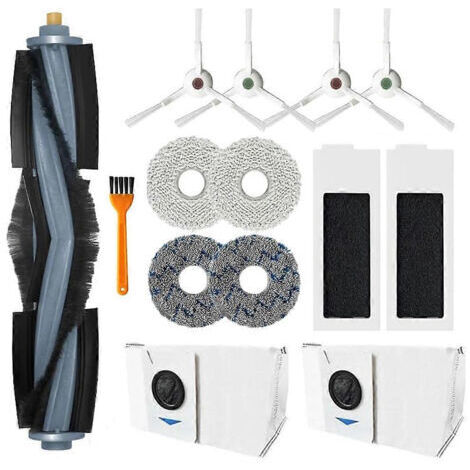 BARKBUSTERS Accessoires pour aspirateur robot ECOVACS DEEBOT T20 Omni : brosse principale, filtres HEPA, sacs à poussière, lingettes de nettoyage, pièces de rechange
