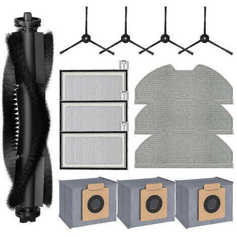 BARKBUSTERS Pour aspirateur robot Eufy X8 Pro : accessoires X8 Pro, brosse latérale principale, filtre HEPA, lingette de nettoyage et sacs à poussière.