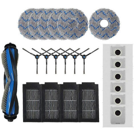 BARKBUSTERS Accessoires et pièces de rechange pour ECOVACS DEBOT T50 PRO OMNI : brosse principale, filtre HEPA, chiffon de nettoyage et sacs à poussière.