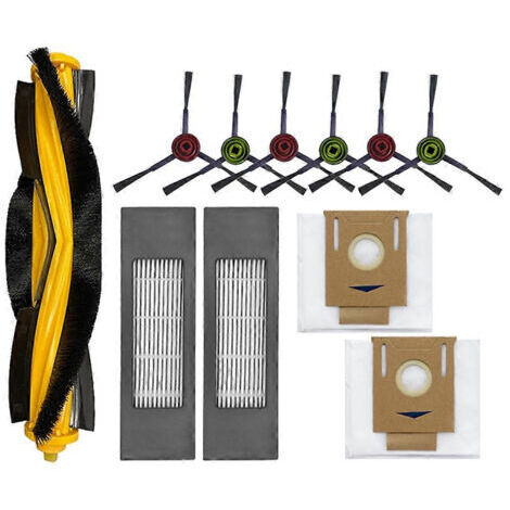 BARKBUSTERS Accessoires pour ECOVACS Deebot T8 AIVI T9 AIVI N8 Pro AIVI N9 N10 : filtre HEPA, brosse principale latérale, sacs à poussière