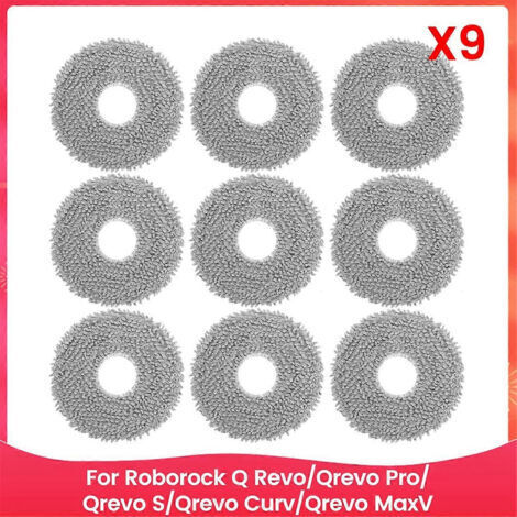 BARKBUSTERS Lingettes de nettoyage pour aspirateur robot Roborock Q Revo/Qrevo Pro/Qrevo S/Qrevo Curv/Qrevo MaxV