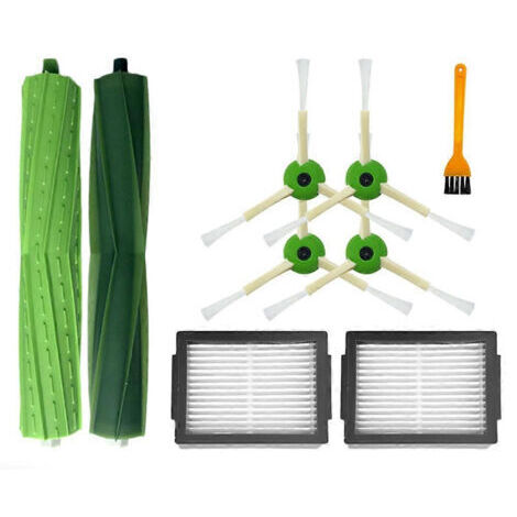 BARKBUSTERS Pièces détachées pour aspirateur robot iRobot Roomba I3, I3+, I4, I6, I6+, I7, I7+, I8, I8+, E5, E6, E7 : brosse principale, filtre et sac à poussière