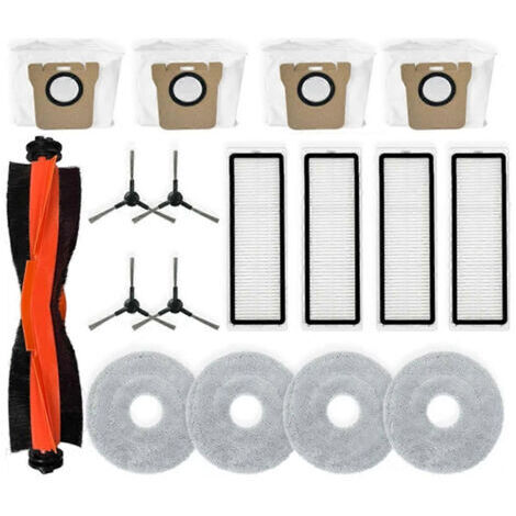 BARKBUSTERS Pièces détachées pour aspirateur robot Xiaomi X20 PRO / D102GL : rouleau principal, brosse latérale, filtre HEPA, chiffon de nettoyage D