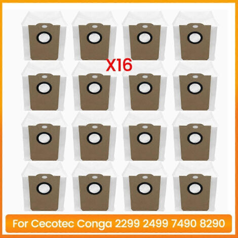BARKBUSTERS Ensemble de 16 sacs à poussière pour aspirateur Cecotec Conga 2299, 2499, 7490 et 8290 - Accessoires pour aspirateur R