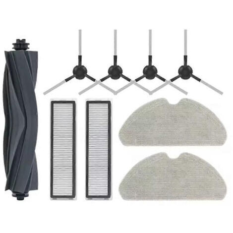 BARKBUSTERS Pièces de rechange pour aspirateur Dreame D9 Max Gen 2 / D10s Pro / D10s : brosse principale, brosse latérale, chiffon de nettoyage, filtre HEPA