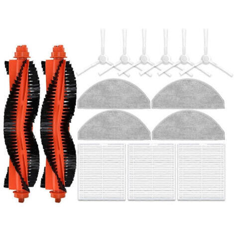 BARKBUSTERS Accessoires pour aspirateur robot Xiaomi S20 / D106 : brosse principale latérale, filtre HEPA, lingette de nettoyage, sac à poussière, pièces de rechange (1/5)