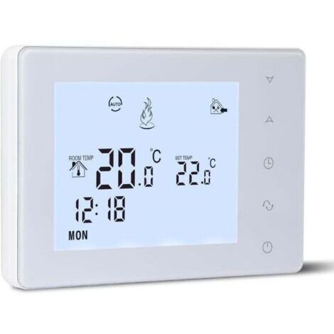 BARKBUSTERS Thermostat Chaudiere Gaz 2 Fils à Piles,Thermostat Mural, Thermostats Programmable Filaire,Thermostats d'ambiance,Alimentation par Piles 2 AA,Aucune Fonction WiFi,Pile Non Incluse (1/4)