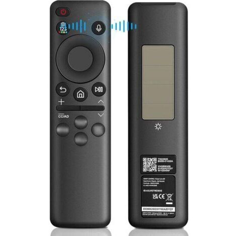 BARKBUSTERS BN59-01432A Télécommande vocale solaire Samsung - USB-C, 4 touches raccourci - Remplacement pour Smart TV 2021-2023 Neo QLED/LED 4K UHD - Noir