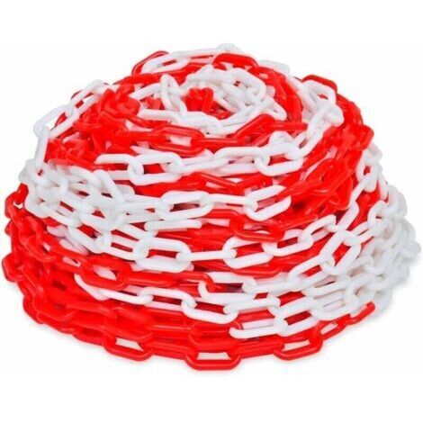 BARKBUSTERS Chaîne d'Avertissement Plastique Rouge et Blanc Chaîne de Signalisation Ephé