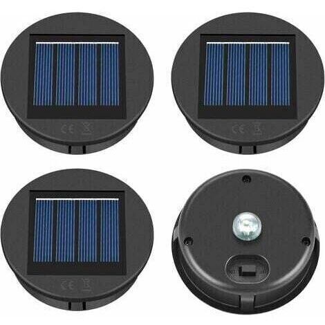 BARKBUSTERS Lot de 4 lampes solaires de rechange à LED pour extérieur, 8cm Solaire Lanterne, Impermeabile IP55 Lampe solaire supérieure de remplacement pour le jardin/la décoration de table [Classe én (1/5)